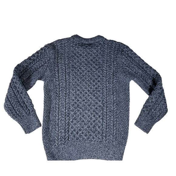 The Irish Store NWOT Size Small Blue 100% New Merino Wool Crew Neck Long Sleeve - Picture 5 of 8